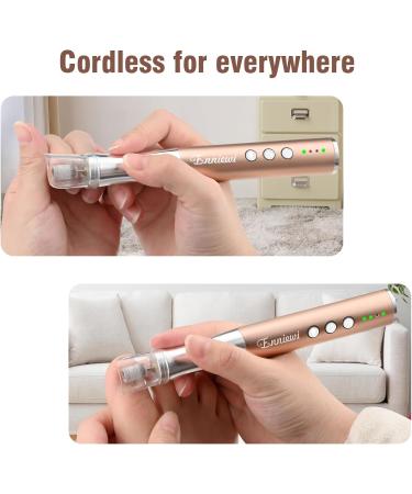 Enniewi 25000RPM Rechargeable Electric Nail Drill with Light - Cordless E File for Gel & Natural Nails | Low Heat Manicure Pedicure Set with Dust Cover - Rose - Buy Online on SooperMarket.com