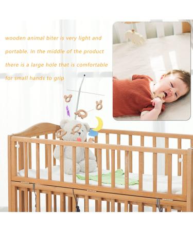 Tyfyh 8-Piece Wooden Baby Bite Ring Set | Safe Wooden Animal Teething Toys | DIY Craft Wooden Rings for Babies & Childcare - Buy Online on SooperMarket.com