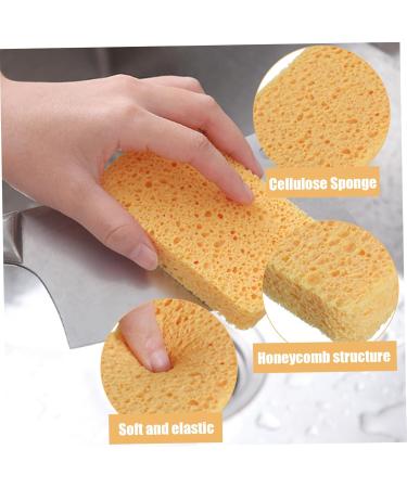 12Pcs Dish Sponge Non-Scratch Scrub Sponge Absorbent Kitchen Sponges Quick Foaming Dish Scrubber Pads for Effortless Cleaning Dishes Pots Pans Yellow - Buy Online on SooperMarket.com