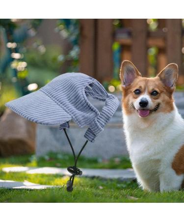 Predolo Pet Sports Hat | Fashionable Dog Solar Hat with Ear Holes | Sun Protection Baseball Cap for Small Dogs - Blue XL - Buy Online on SooperMarket.com