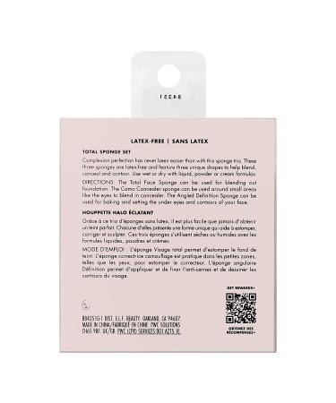 e.l.f. Total Sponge Set Vegan & Cruelty-Free Makeup Sponges for Flawless Blending of Powder and Liquid Products - Buy Online on SooperMarket.com
