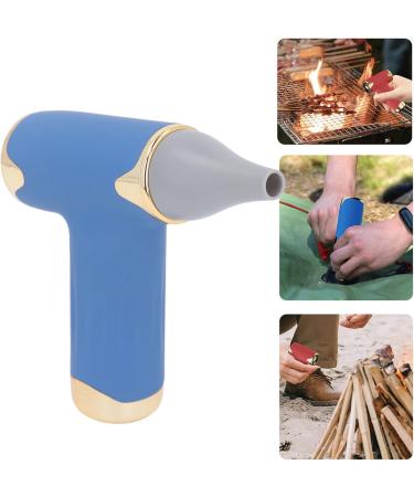 Alomejor Mini Fan - Portable Bladeless Hair Dryer for Pets | 4 Wind Levels 1100mAh Battery | Ideal for Cats & Dogs (Blue - Buy Online on SooperMarket.com