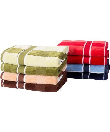 Lavish Home Oakville Velour 6-Piece Towel Set - Navy | 100% Cotton - Buy Online on SooperMarket.com