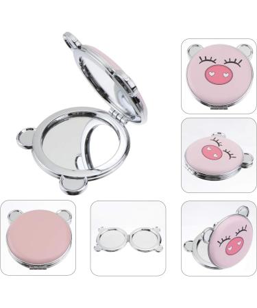 Minkissy Double-Sided Handheld Pig Compact Makeup Mirror for Women Girls - Travel and Bag Handbag Mirror - Creative and Stylish (Style 2) - Buy Online on SooperMarket.com