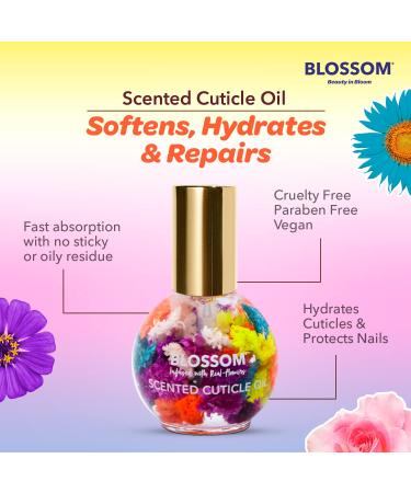 Blossom Hydrating Cuticle Oil with Real Flowers - Juicy Peach Scent - Made in USA - 0.42 fl. oz - Buy Online on SooperMarket.com