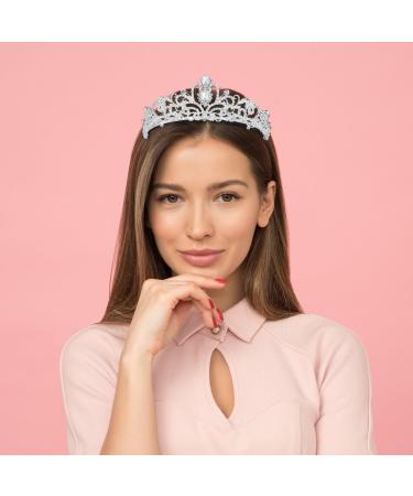 Crystal Tiara 2 Pack - Rhinestone Crown Headbands for Weddings & Birthdays | Elegant Bridal Accessories - Buy Online on SooperMarket.com