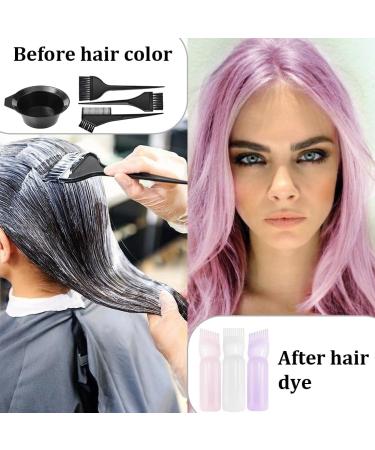 3 Piece Applicator Bottle Hair + 4 Hair Dye Brushes - Hair Dye Tool Set Applicator Bottle Hair Hair Oil Applicator Bottle Root Comb Applicator Bottle Applicator Brush Tip Tools - Buy Online on SooperMarket.com