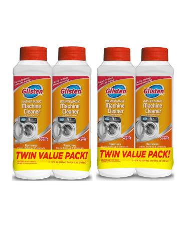 Glisten Washer Magic Washing Machine Cleaner and Deodorizer, 4 Bottles Fresh Scent 4 Bottles