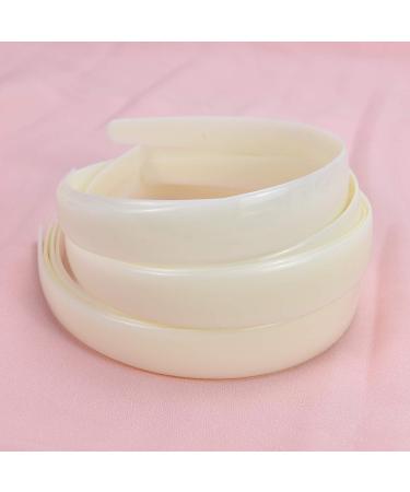 Timoo 20 Pcs Plastic Headbands - 1 Wide No Teeth Hair Bands for DIY & Craft - White - Girls & Women's Accessories - Buy Online on SooperMarket.com