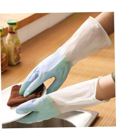 Cleaning Gloves Reusable Dishwashing Gloves Rubber Gloves Anti Slip Household Gloves for Kitchen Bathroom for Palm Width 3.6''-3.9 - Buy Online on SooperMarket.com
