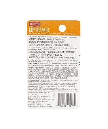 O'Keeffe's Unscented Lip Repair Lip Balm Stick (Pack of 5) - Hydrating Balm for Dry Cracked Lips - Buy Online on SooperMarket.com