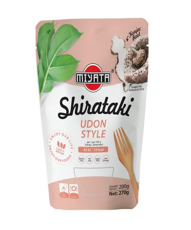 Miyata Shirataki Udon Style noodles made from konjac flour pack of 6 (6 x 270g) Udon noodles