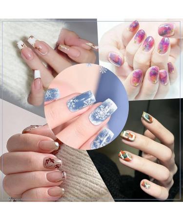 2 Nail Stamp Kit - Silicone French Nails & Clear Jelly Nail Art Stamper | DIY Creative Nail Tools for Perfect Manicure - Buy Online on SooperMarket.com