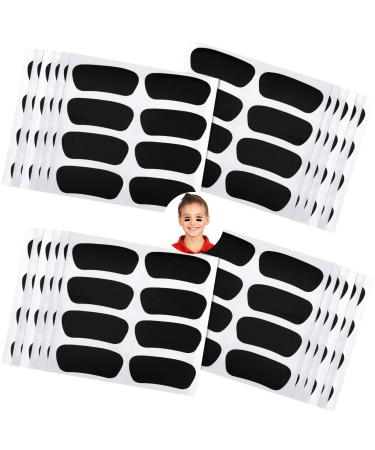 Marspark 100 Pairs Eye Black Baseball Stickers Black Under Eye Sports Softball Face Paint Breathable Eye Strips for Game Day
