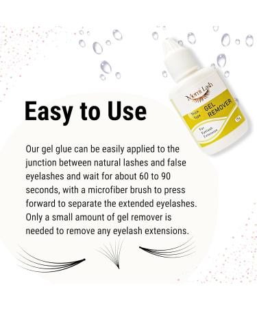 Professional Gel Remover for Eyelash Extensions - Clear & Powerful Adhesive Lash Remover for Sensitive Skin (15g) - Quick & Non-Scent Thick Type - Buy Online on SooperMarket.com