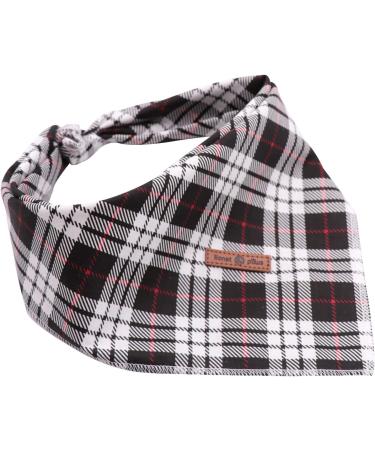 Shop Lionet Paws Black Checkered Dog Bandana for Small Medium & Large Dogs | Triangle Headscarf & Hill Towel - 1 Pack - Buy Online on SooperMarket.com