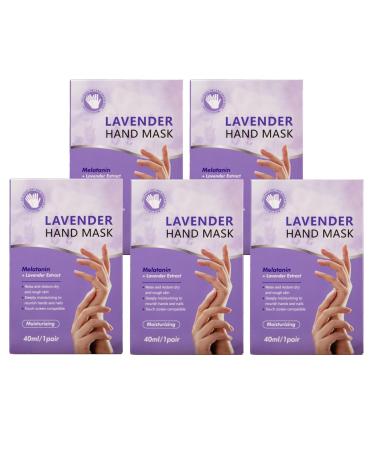 Hand Mask 5 Pairs Hand Spa Mask Hand Moisturizing Gloves Mask Hand Skin Repair Renew Mask for Dry Aging Cracked Hands Intense Skin Nutrition Hand Cream Mask Repair Rough Skin Women &Men 5pcs02