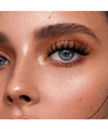 Kiromiro Faux Mink Lashes Fluffy 6D False Eyelashes 17mm Wispy Cat Eye Lashes that Look Like Extensions Strip Lashes Pack - Buy Online on SooperMarket.com