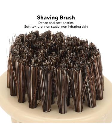 3-Part Shaving Brush Ring for Men | Soft Bristle Beard & Hair Styling Tool | Essential Hairdressing Comb & Cleaning Brush - Buy Online on SooperMarket.com