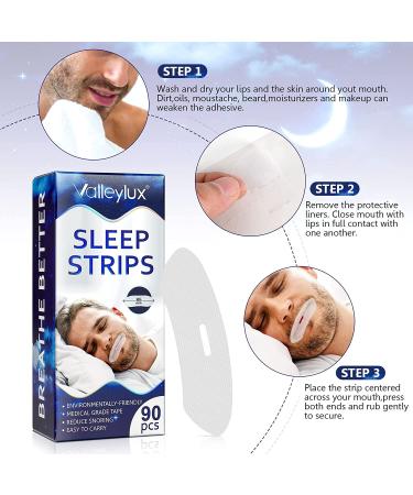 Moulis 90Pcs Sleep Strip Mouth Tape for Improved Nighttime Sleeping and Instant Snoring Relief - Buy Online on SooperMarket.com