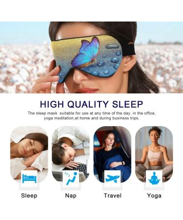 Haskirky Light Blocking Eye Mask - Adjustable Unisex Travel Accessory for Deep Sleep and Meditation - Breathable Comfort in Bright Blue - Buy Online on SooperMarket.com