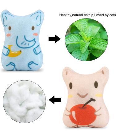 Dorakitten Catnip Toys for Indoor Cats - 5PCS Plush Chew Toys for Teething and Interactive Play | Catnip Filled Kitten Toy with Soft Material and Animal Shapes - Buy Online on SooperMarket.com