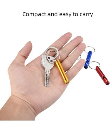 Irich 14-Piece Aluminum Alloy Sport Pipe Set - Whistle Triller with Key Rings for Football Sports and Survival - Random Colors - Buy Online on SooperMarket.com