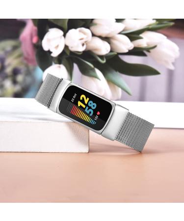 KOREDA Stainless Steel Mesh Loop Band for Fitbit Charge 5 - Silver - Buy Online on SooperMarket.com