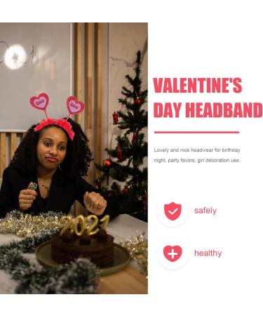 Amosfun 1pc Valentine's Day Headband Valentines Head Bopper Fancy Dress Headband Love Heart Sequin Headband Valentines Love Headpiece Alien Headband Wedding Party Supplies Miss Gritbo - Buy Online on SooperMarket.com