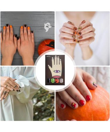 Veeteah Cute Halloween Nails | Artificial Nails Full Stick On Nails False Nails Cute Ghosts Artificial Full Women's Halloween Ghost Press-Ons Fake Nails - Buy Online on SooperMarket.com