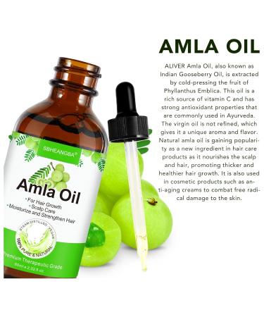 SBHEANGBA Cold Pressed Amla Oil - 100% Pure Organic Hair Growth Treatment Nourishing Scalp & Moisture 2.02 Fl Oz - Buy Online on SooperMarket.com