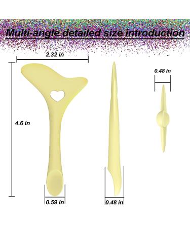 2pcs Silicone Eyeliner Stencils | Winged Tip & Eyebrow Pencil Aid | Reusable Smoky Eye Makeup Tool Kit | Quick Stencil Molds in Yellow - Buy Online on SooperMarket.com