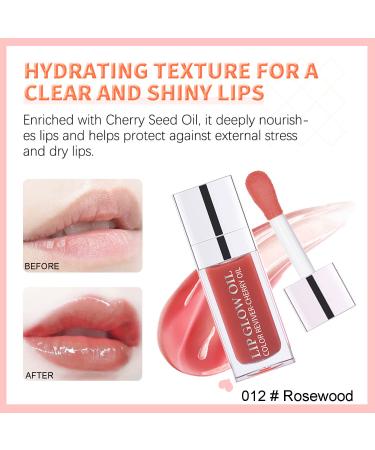 Kaynest Hydrating Lip Glow Oil - Moisturizing Lip Gloss for Plump, Nourished Lips (012Rosewood) - Buy Online on SooperMarket.com