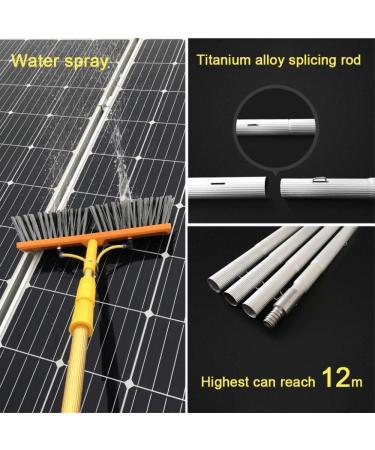photovoltaic cleaner window cleaning pole 4M-12M Water Fed Telescopic Brush Window Clean Extendable Cleaner Conservatory Roof Cleaning Tools Pole 55cm Brush Head 4M/13FT - Buy Online on SooperMarket.com