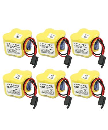6 Pack 4400mAh BR-2/3AGCT4A 6V Replacement Battery for FANUC A98L-0031-0025 CNC System Non-Rechargeable