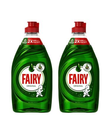 Housold 320ml Fairy Original Washing Up Liquid | 2x More Liquid Lasts 50% Longer Faster Tough Grease Cleaner Suitable for a Wide Range of Dishes and Cookwares (Pack of 2)