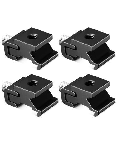 SLOW DOLPHIN Camera Metal Cold Shoe Flash Stand Adapter with 1/4"-20 Tripod Screw Thread (4 Pcs)