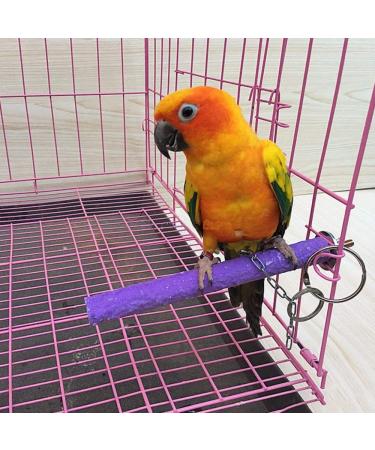Pivby Wood Bird Cage Perch Stand Toy Platform for Amazon Parrot - Pack of 3 - Colorful Paw Grinding Stick Included - Buy Online on SooperMarket.com