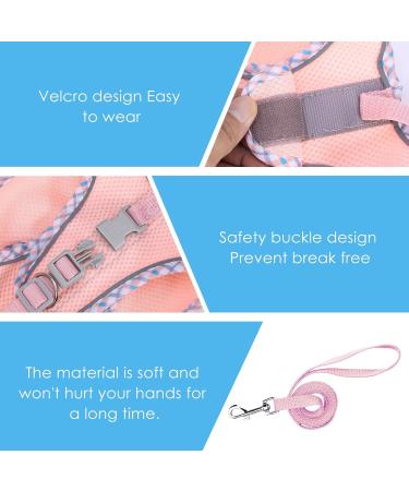 Brifit Cat Harness and Lead Set | Soft Mesh Adjustable Reflective Vest for Small Cats | Escape-Proof Kitten Harness with Leash | Pink XXS - Buy Online on SooperMarket.com