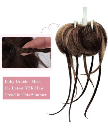 REECHO Super Long Messy Bun Hair Piece Extension - Dark Brown with Golden Brown Highlights - Buy Online on SooperMarket.com