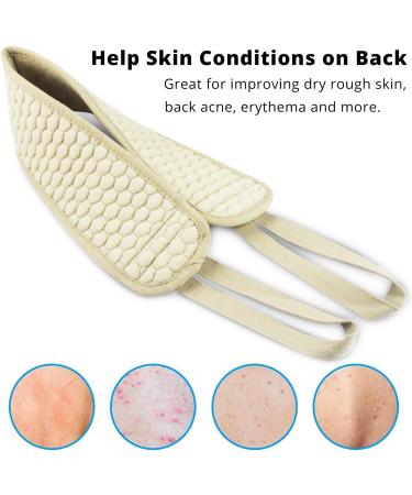 40 Inch Extra Long Back Scrubber - Soft & Coarse Exfoliating Loofah for Men & Women | Deep Clean Your Skin | Shower Essential with Adhesive Hook - Buy Online on SooperMarket.com