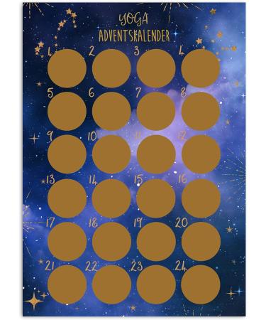 Nastami Advent Calendar - Scratch Off A3 Christmas Calendar (Yoga DARK) | International Shipping Available - Buy Online on SooperMarket.com