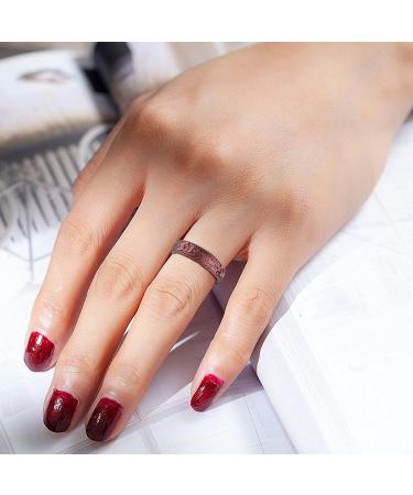Zollen Silicone Wedding Rings for Women - Flower & Vine Collection 7 Pack - Black, Marble, Metallic Bordeaux, Pink - Size 7-7.5 (17.3mm) - Buy Online on SooperMarket.com