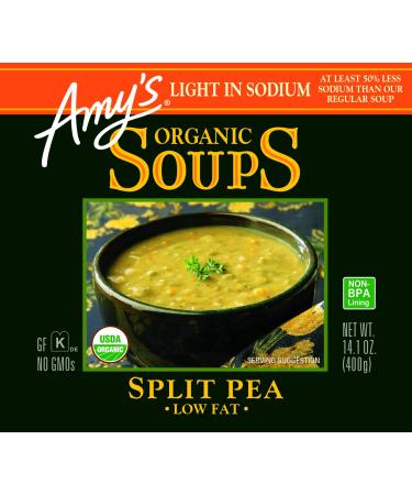 Amy's Organic Split Pea Soup - Vegan, Gluten-Free, Light Sodium, Low Fat - 14.1 oz - Buy Online on SooperMarket.com