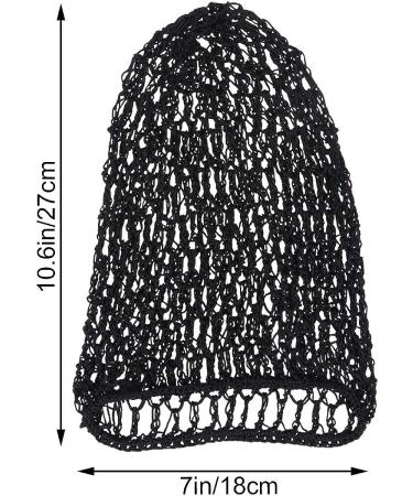 LUOEM Black Crochet Hairnet Sleep Cap Snood Cover for Women - 5.9 x 3.9 x 0.12 inch - Buy Online on SooperMarket.com