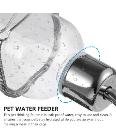 Balacoo 2 Pcs 180ml Guinea Pig Water Bottle No Drip Plastic Automatic Rabbit Water Feeder Hanging Fountains Pet Drinking Bottle with Hooks Springs for Amall Animals Transparent - Buy Online on SooperMarket.com