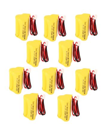 (10-Pack) Exell 3.6V 1000mAh NiCD Emergency Light Battery Replaces Unitech 6200RP LEDR-1 AA900MAH Exitronix 10010037 Max Power B2-0031 MH468886 JYH 100715 Teig T26000188 Lowes 253799 OSA230