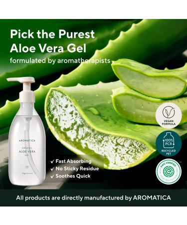 AROMATICA Organic Aloe Vera Gel 10.14oz - Soothing, Cooling, Moisturizing - Vegan & EWG Verified - Buy Online on SooperMarket.com