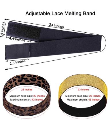 2PCS Black Elastic Wig Bands for Lace Melting & Edge Wrapping - Buy Online on SooperMarket.com