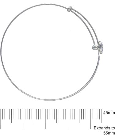 Classic Sterling Silver Baby Bangle - Ideal for Christening, Birthday, Baby Shower - Adjustable Expander Bracelet Gift - Buy Online on SooperMarket.com